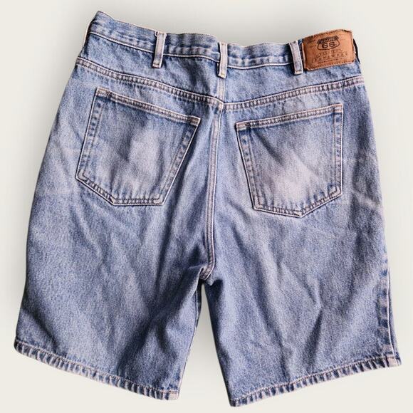 Route 66 Shorts Men's Sz 34"x8.5" Blue Denim Faded Jorts Y2K VTG - Picture 2 of 6